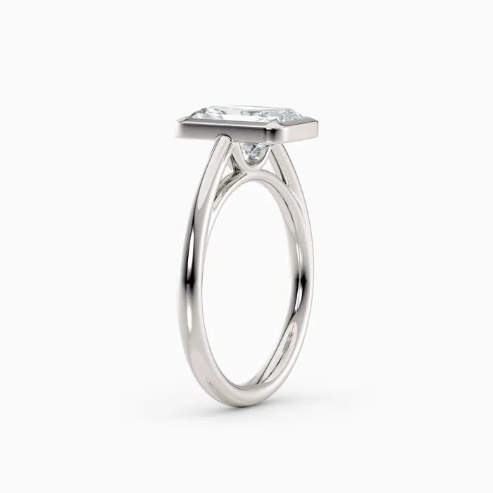 Winnie Cathedral Radiant Bezel Engagement Ring Honey Jewelry Co Rings