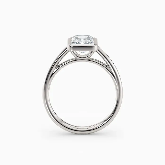 Winnie Cathedral Radiant Bezel Engagement Ring Honey Jewelry Co Rings