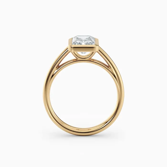Winnie Cathedral Radiant Bezel Engagement Ring Honey Jewelry Co Rings