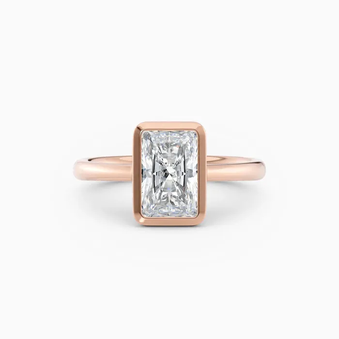 Winnie Cathedral Radiant Bezel Engagement Ring Honey Jewelry Co Rings