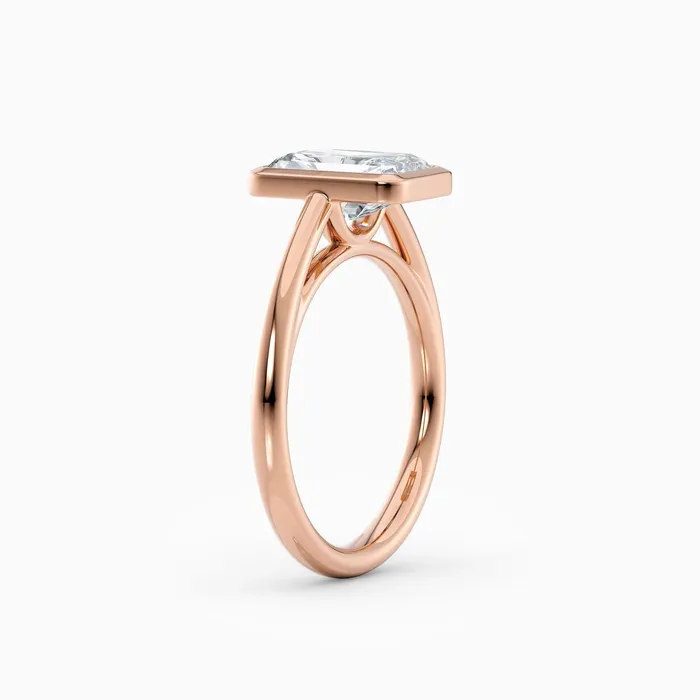 Winnie Cathedral Radiant Bezel Engagement Ring Honey Jewelry Co Rings