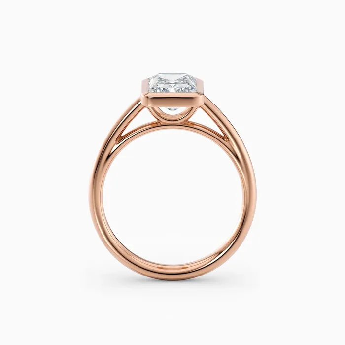 Winnie Cathedral Radiant Bezel Engagement Ring Honey Jewelry Co Rings