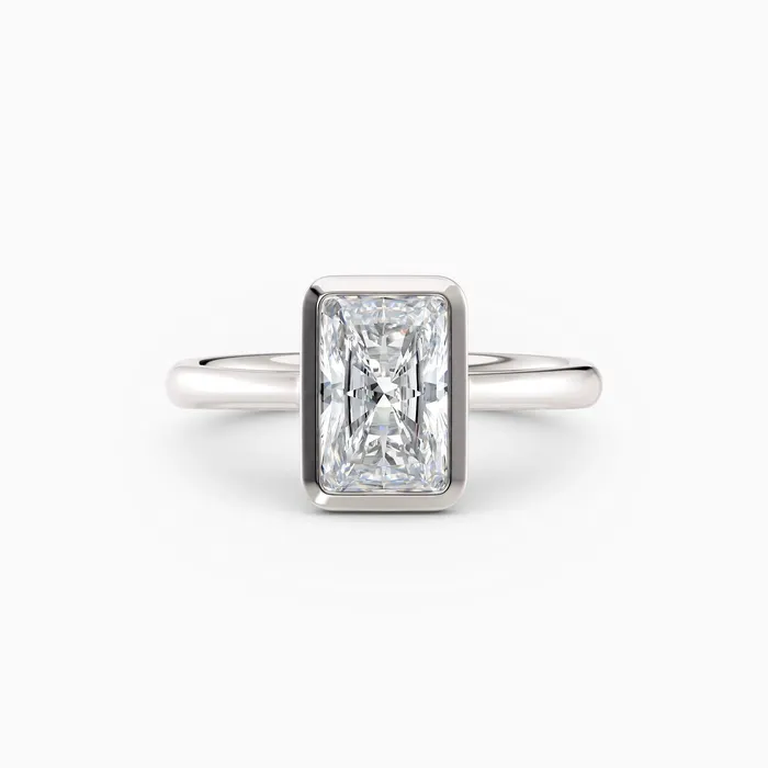 Winnie Cathedral Radiant Bezel Engagement Ring Honey Jewelry Co Rings