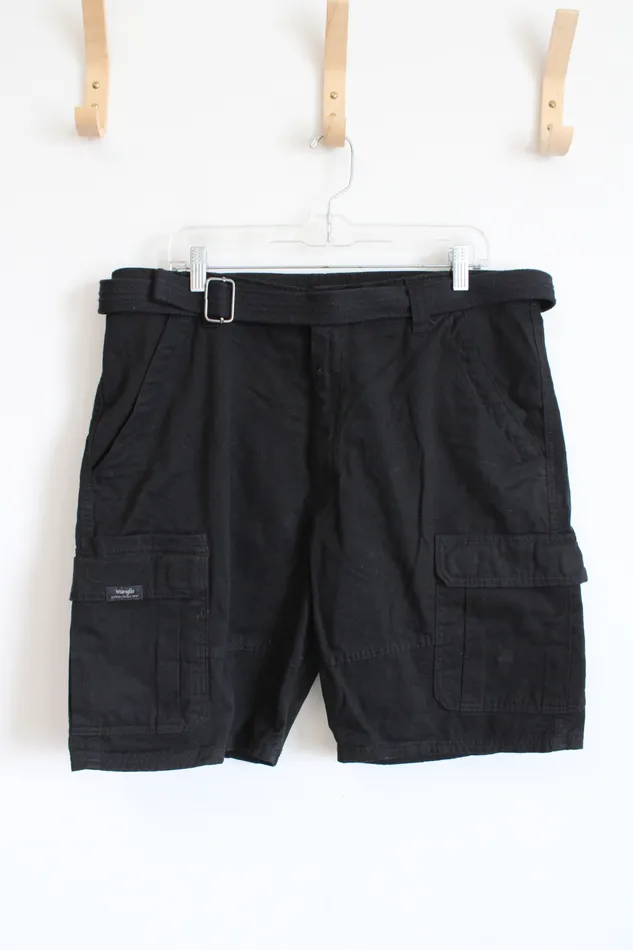 Wrangler Rings Wrangler Black Cargo Shorts 36