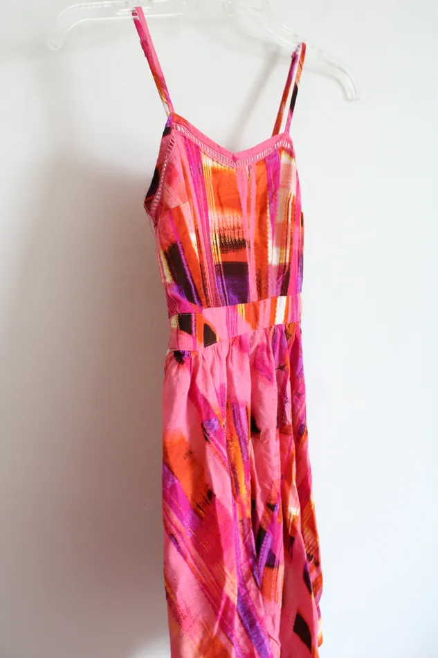 Xhilaration Earrings Xhilaration Pink Orange Patterned Dress XS