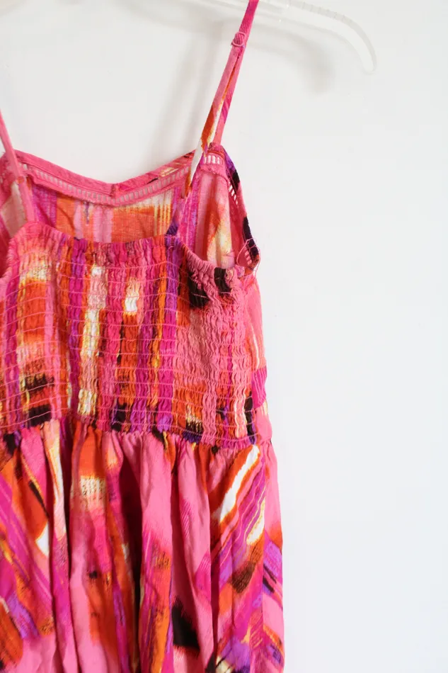 Xhilaration Earrings Xhilaration Pink Orange Patterned Dress XS
